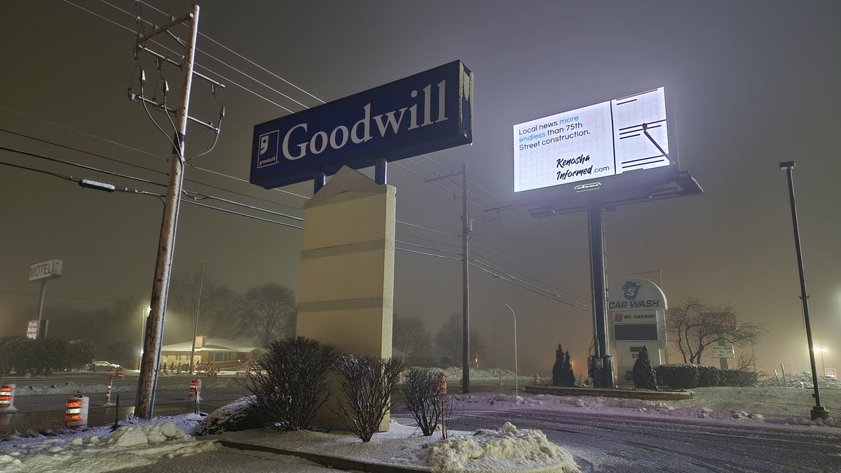 KenoshaInformed's tweet photo. And... we're live! Check out our brand new ads on the 75th St &amp; 60th Ave digital billboard next to Goodwill here in Kenosha, WI as Renervate ventures into billboard advertising for the first time ever.

When it's safe, don't be shy to snap a picture and tag us in it! https://t.co/PpsuYPJXei