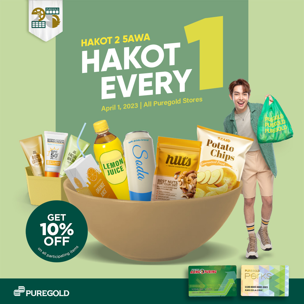 Sa darating po na April 1, Sabado, ay naka-10% off po ang lahat ng SNACKS, BEVERAGES, FACE and SKINCARE products.

Kaya naman!! Pumunta na sa pinakamalapit na Puregold stores at tara na’t humakot! 🛒

#PuregoldHakotEvery1
#PanaloPGTNAPMember
#PanaloPGPerksMember