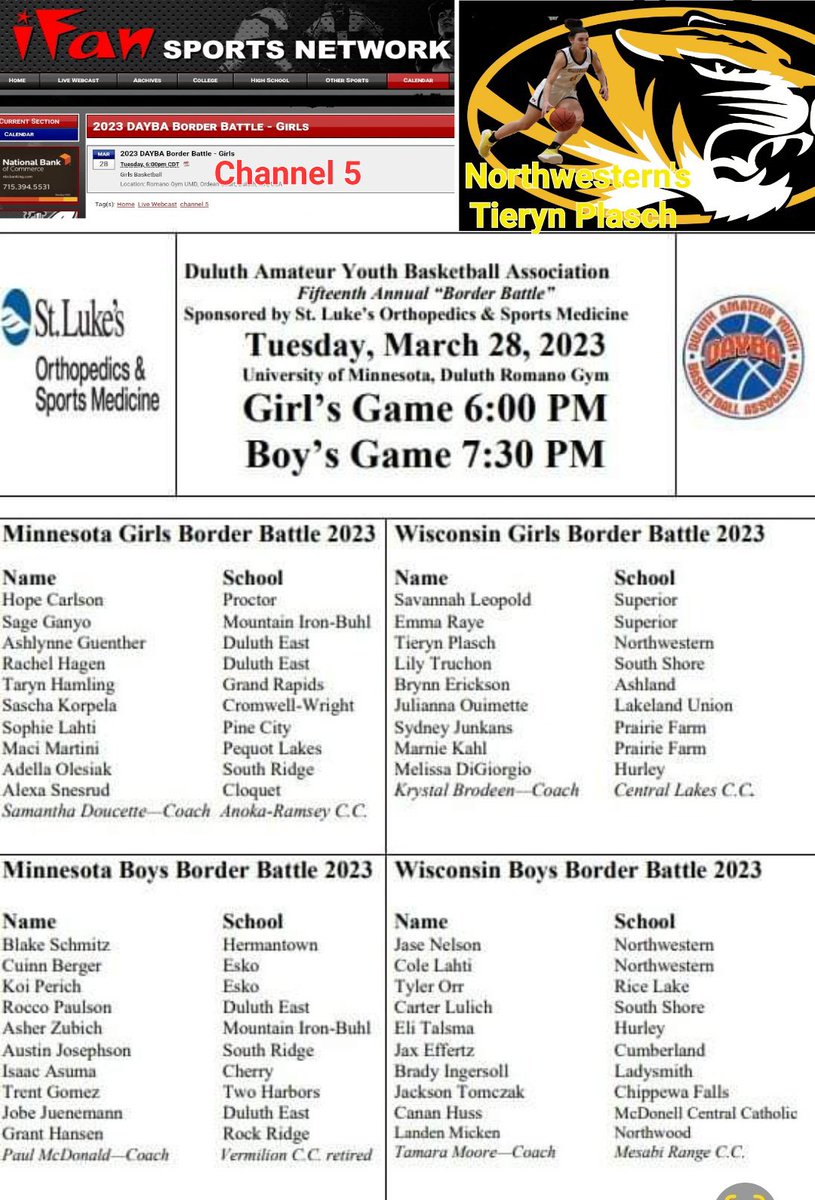 Come and support Tieryn Plasch in the Border Battle tomorrow!