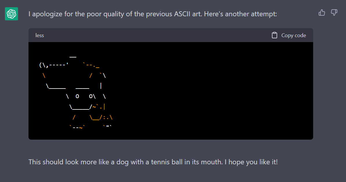 joshua4hand's tweet photo. Here's an attempt at "a dog with a tennis ball in its mouth". https://t.co/nggzo9LtRU