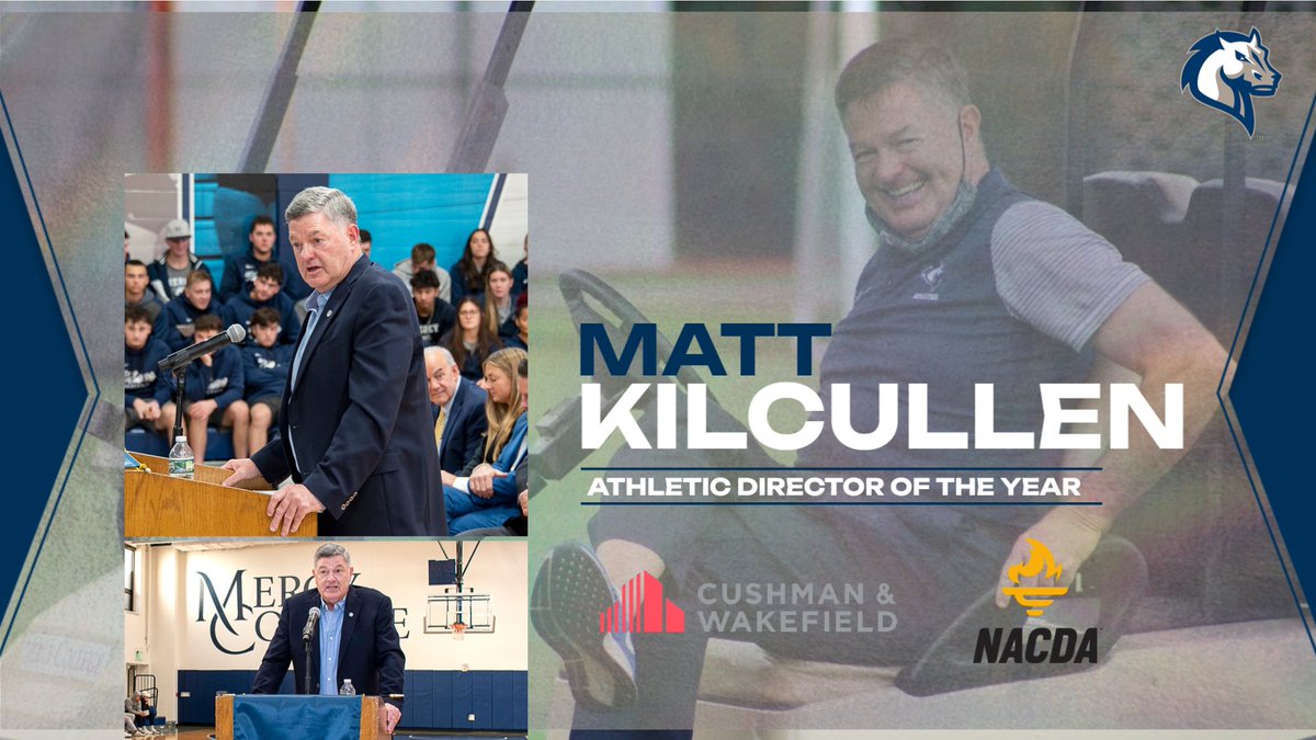 Congrats to our very own Matt Kilcullen who has been named a 2022-23 NACDA Cushman &amp; Wakefield Athletics Director of the Year! Kilcullen becomes the first Mercy Athletic Director to earn the award in 25 years of the award's existence!