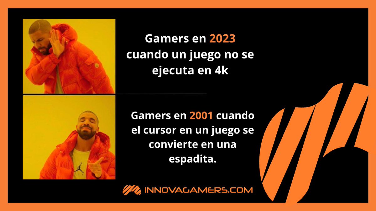 _Innovagamers_'s tweet photo. ¡Qué exquisitos nos hemos vuelto los gamers! 😂

¿Os acordáis de ese mítico icono de espada? ¿Con qué otras cosas flipabas en 2001?🤔 

#innovagamers #videojuegos #evoluciongamer #gaming #memesgamers #memesgaming #comunidadgamer #humorgamer https://t.co/6ULMbOE8uV