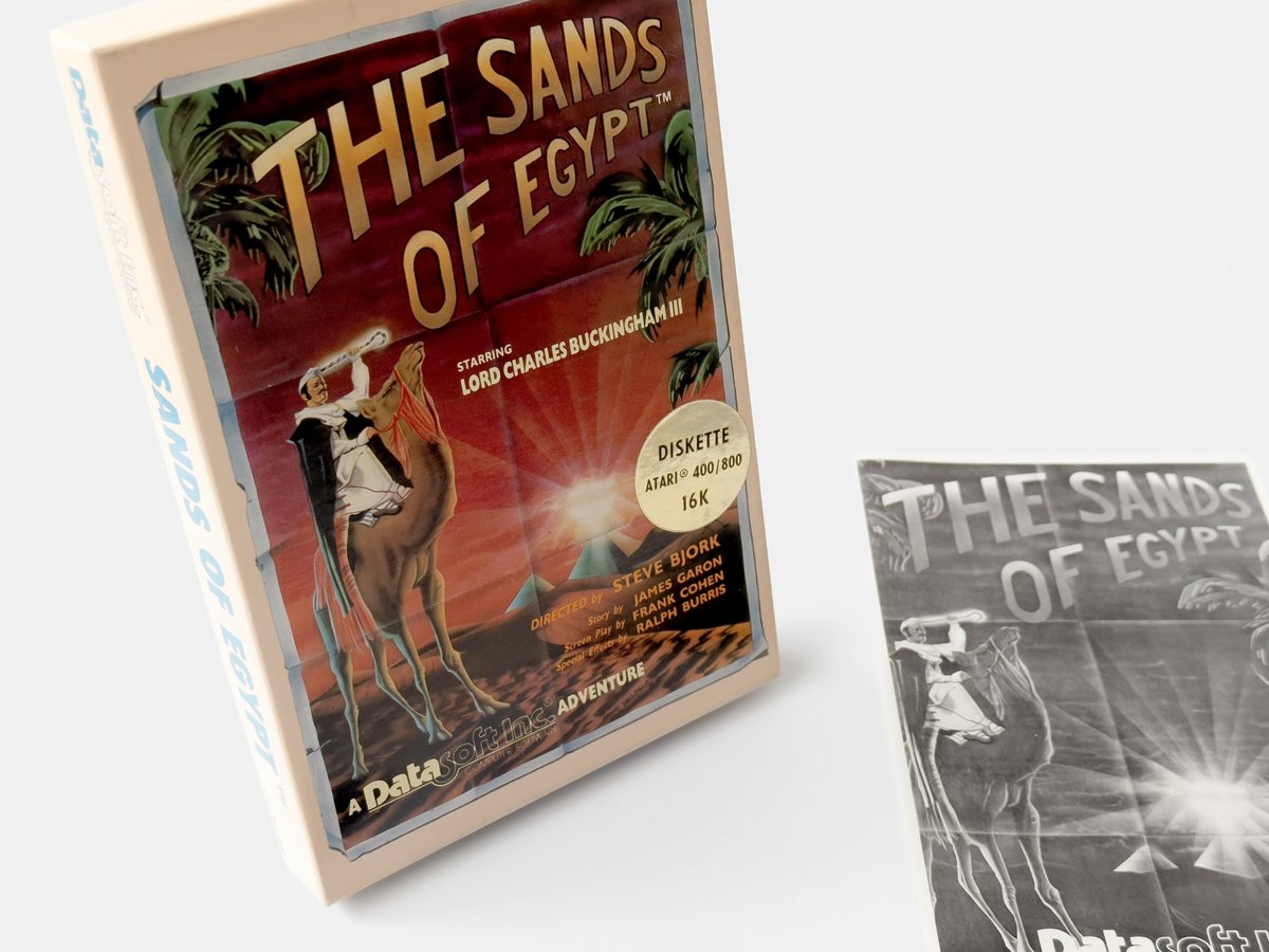 ErnstKrogtoft's tweet image. Q-Bits From my Personal Collection – The Sands of Egypt
retro365.blog/2023/03/27/q-b…
Written by James Garon, Ralph Burris, and Steve Bjork for the TRS Color Computer in 1982 and later ported to the Atari 8-bit and Apple II.
#TheSandsofEgypt #Datasoft #Atari #Retrogames #BigBoxPCGames