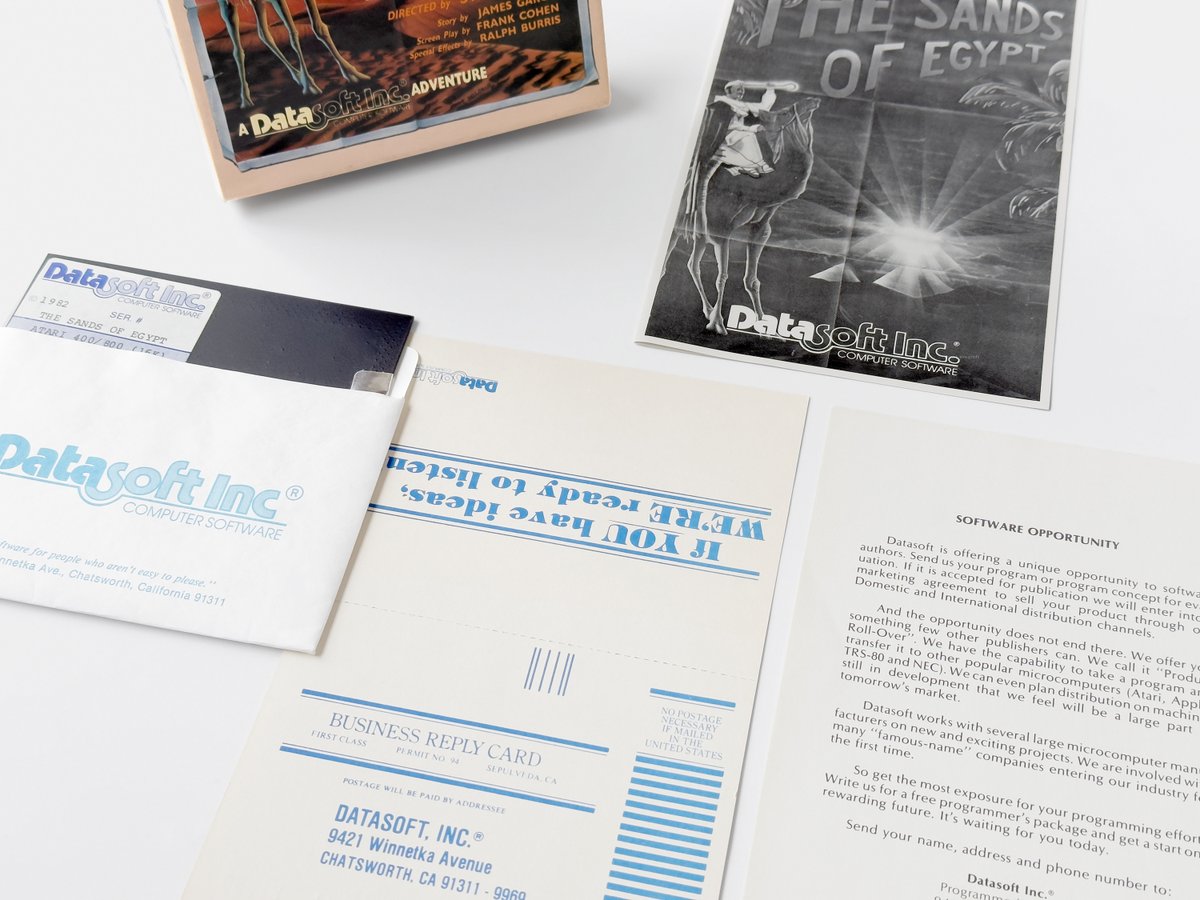 ErnstKrogtoft's tweet image. Q-Bits From my Personal Collection – The Sands of Egypt
retro365.blog/2023/03/27/q-b…
Written by James Garon, Ralph Burris, and Steve Bjork for the TRS Color Computer in 1982 and later ported to the Atari 8-bit and Apple II.
#TheSandsofEgypt #Datasoft #Atari #Retrogames #BigBoxPCGames