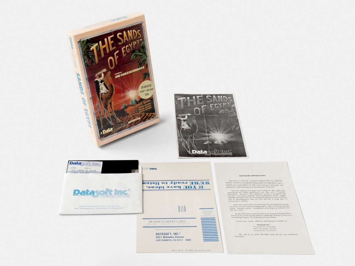 ErnstKrogtoft's tweet image. Q-Bits From my Personal Collection – The Sands of Egypt
retro365.blog/2023/03/27/q-b…
Written by James Garon, Ralph Burris, and Steve Bjork for the TRS Color Computer in 1982 and later ported to the Atari 8-bit and Apple II.
#TheSandsofEgypt #Datasoft #Atari #Retrogames #BigBoxPCGames