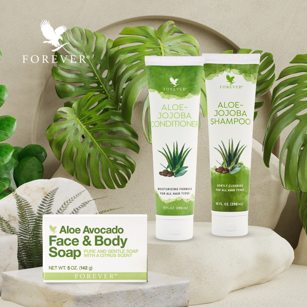 Start looking forward to your daily routine with every day aloe essentials  like Aloe Avocado Face & Body Soap and Aloe Jojoba shampoo and conditioner!  #flp #showeressentials #everydaymusts #forever #living #products #shampoo #