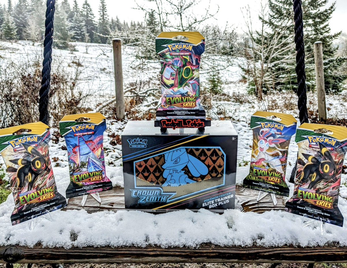 pdc_adrian's tweet photo. Out of stock at Pokémon Center, so let’s give it away.

For a chance to win a PC Exclusive Crown Zenith ETB:

✅ Like &amp; RT
✅ follow @redpill_pokie 
✅ follow @deals_pokemon 

Oh yeah, let’s thrown in some Evolving Skies too. Draws next week! 😎 https://t.co/4CAplhvT59