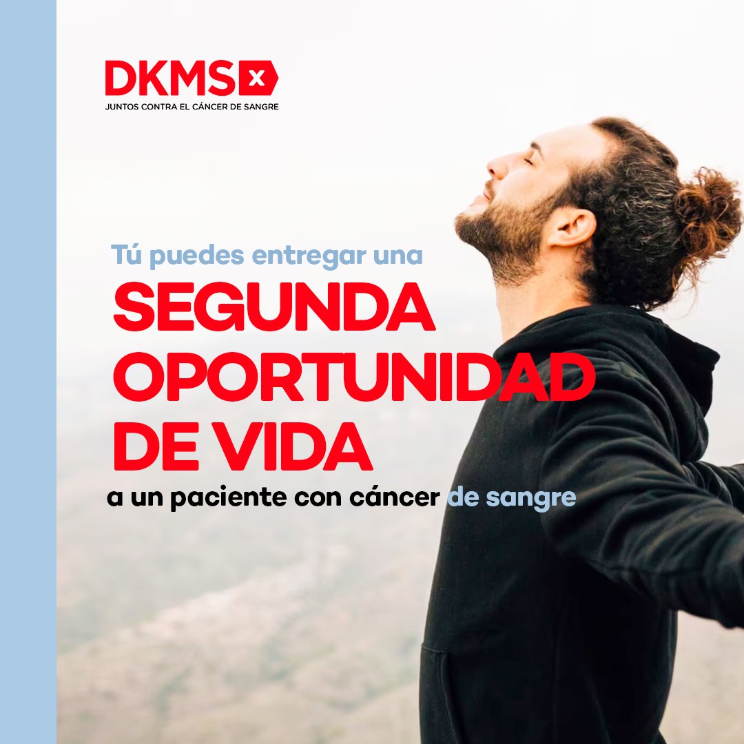 DKMS_cl's tweet photo. Tú puedes ser el #HermanodeSangre de una persona con cáncer. Solo debes tener entre 18 y 55 años, gozar de buena salud, vivir en Chile y registrarte como potencial donante de #célulasmadre sanguíneas en #DMKS. 

¡Hazlo ahora! ➡️https://t.co/C2eiTn5VV1 https://t.co/y1bLTVE2MF