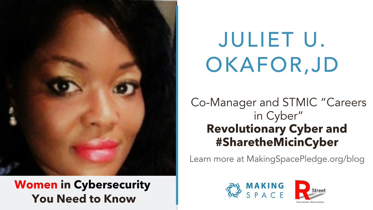 You need to know Juliet. @ShareInCyber makingspacepledge.org/women-in-cyber… #makingspaceincyber #sharethemicincyber #womenincyber #WomensHistoryMonth