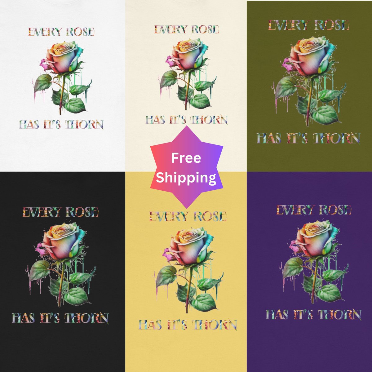 Link to shirts: etsy.me/42LdZyo
Excited to share the latest addition to my #etsy shop: Every Rose Has It's Thorn T-Shirt, #springtshirt #gardeningshirt #unisexcrewneck #shortsleevetee #rainbowcolored #cutetshirt #everyrosehasits #thorntshirt #gardenshirts #simpletshirts