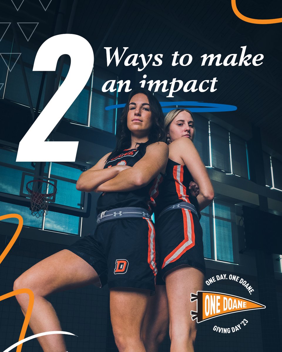 We're 2 days away from One Day. One Doane., and there are 2 ways you can help us reach our goal of 400 donors this year. You can make an impact by making a gift or by helping us spread the word on social media!
