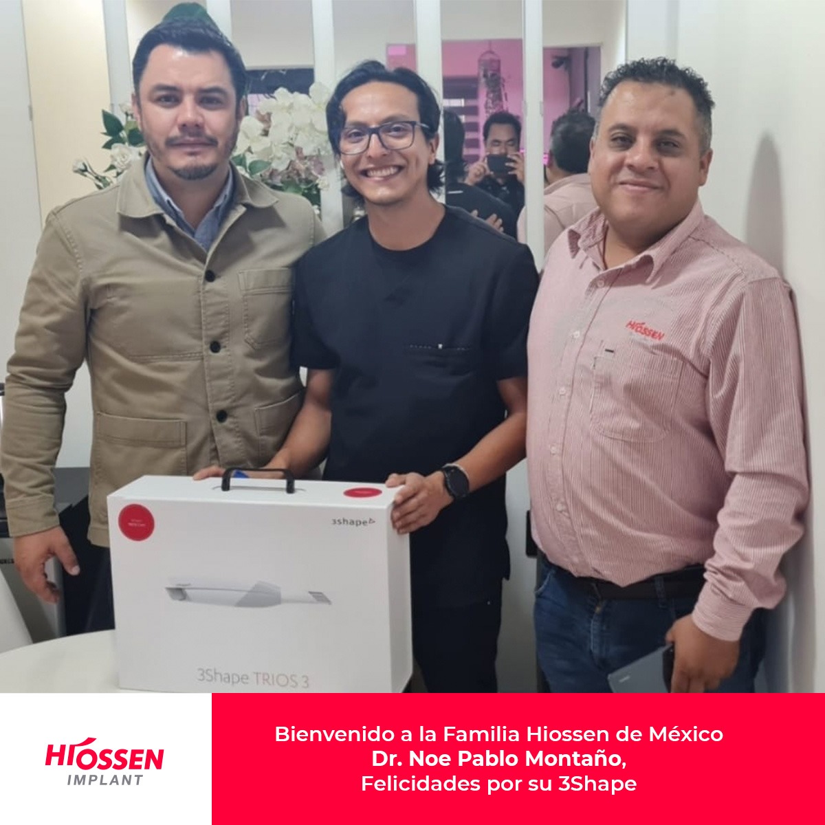 HiossenMx's tweet photo. Bienvenidos a la Familia Hiossen Dr. Noe Pablo Montaño, felicidades por la adquisición de su 3Shape. Agradecemos su confianza brindada #HiossenGoodFriends https://t.co/D9vspDEy05