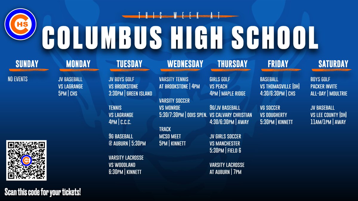 This week in Columbus HS Athletics. Go Blue Devils! #WeAreColumbusHS #BlueHell