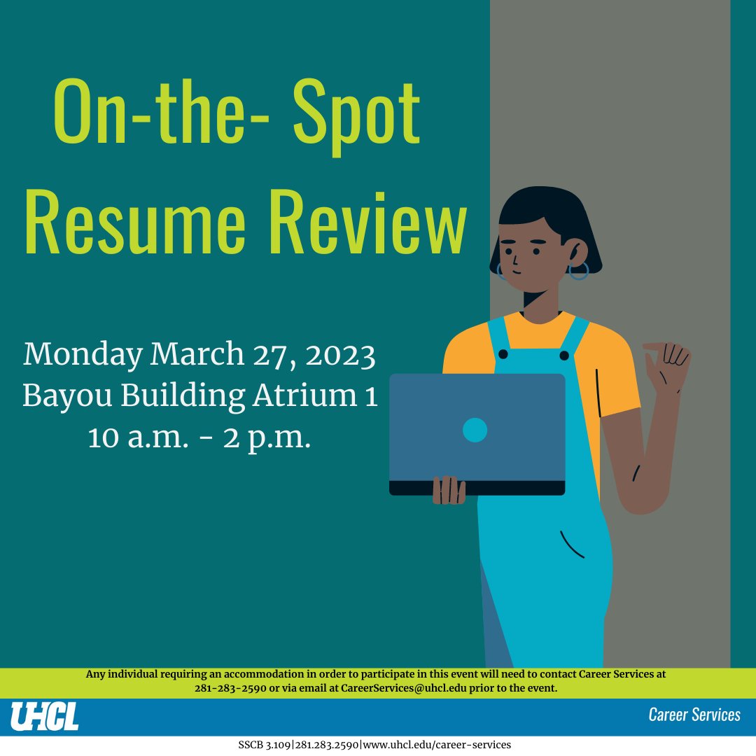 Are you ready for the Texas Job Fair? Join our Career Advisers in the Bayou Building Atrium I to get your resume reviewed! 📄💻 Make sure to register on Jobs4Hawks powered by Handshake to keep up with our upcoming career events!
.
.
.
.
#CareerWeek #ResumeReview #CareerAdvisers