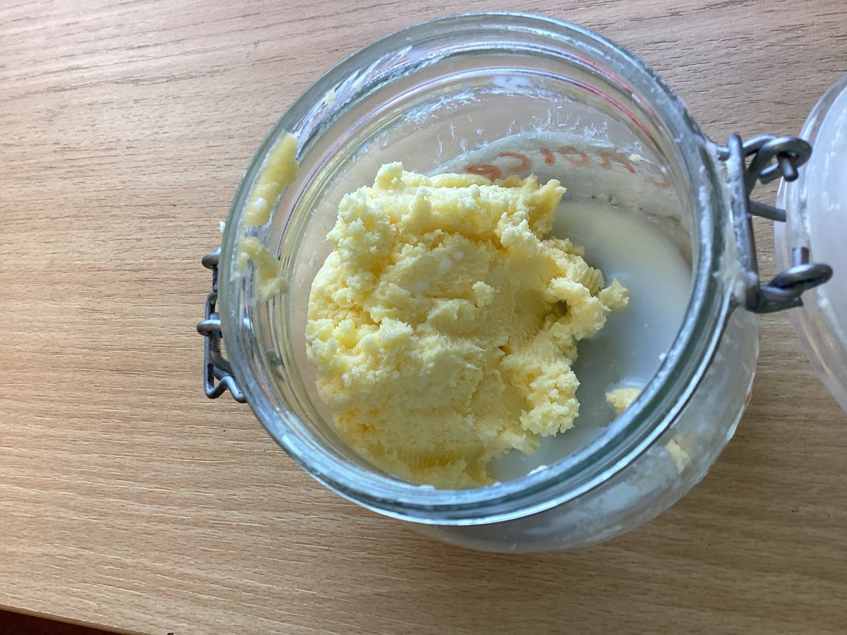 Very impressed with making our own butter in a jar today for our science experiment. It tasted lovely on a scone or tiger bread! <a href="/FernieleaSchool/">Fernielea School</a>
