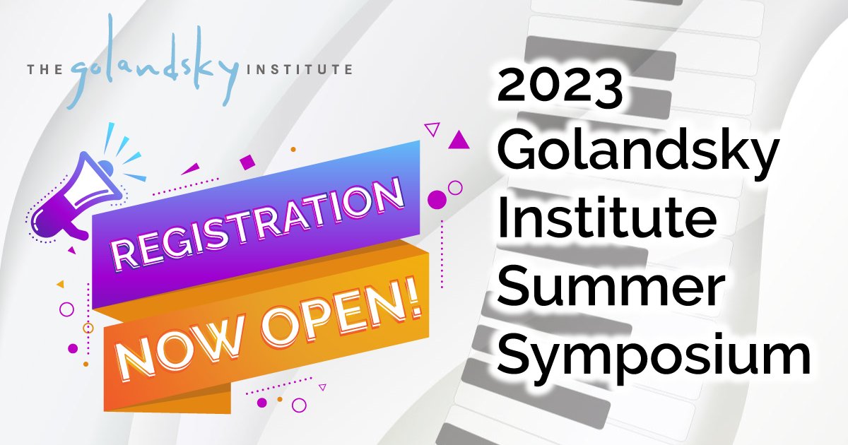 Registration is now open for the 2023 Golandsky Institute Summer Symposium! Check out the rich curriculum and lecture topics for this year's Symposium: bit.ly/23GISS