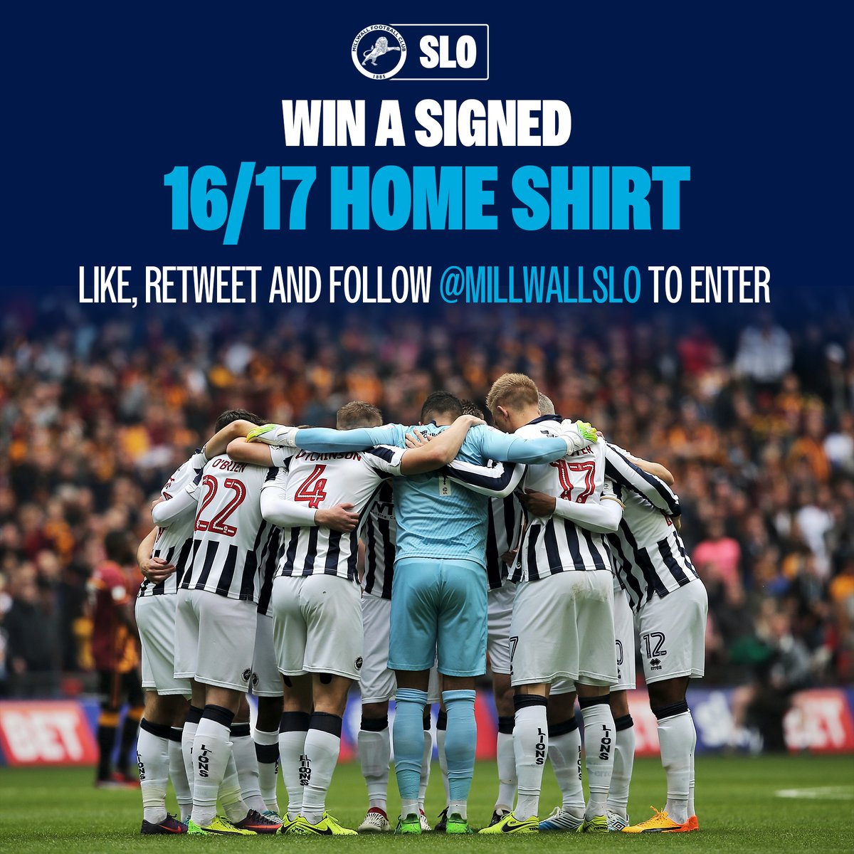 Millwall SLO (@millwallslo) on Twitter photo 🚨 Your chance to 𝗪𝗜𝗡 an iconic #Millwall shirt! 🚨
To be in with a chance of winning, all you have to do is the following...
✅ Like
♻️ RT
📲 Follow <a href="/MillwallSLO/">Millwall SLO</a>
𝗚𝗢 𝗚𝗢 𝗚𝗢! 🚨 Your chance to 𝗪𝗜𝗡 an iconic #Millwall shirt! 🚨
To be in with a chance of winning, all you have to do is the following...
✅ Like
♻️ RT
📲 Follow <a href="/MillwallSLO/">Millwall SLO</a>
𝗚𝗢 𝗚𝗢 𝗚𝗢!