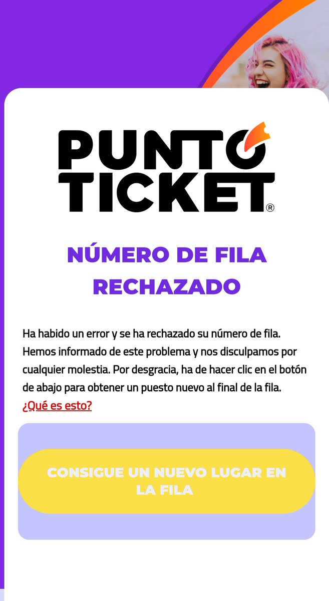 jsolar78's tweet photo. Que significa esto @puntoticket ??? 
🤬🤬🤬🤬 https://t.co/ouj48envCG