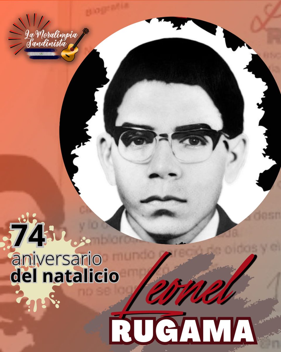 la_moralimpia's tweet photo. #Nicaragua 
Leonel Rugama gozó de la tierra prometida en el más crudo de la siembra sin más alternativa que la lucha, muy cerca de la muerte, pero no del final. #NicaraguaBenditaYLibre @MCLRnacionalNic @WinstonJJ7 @Negrita_Brooks https://t.co/iwQvfm7vdy