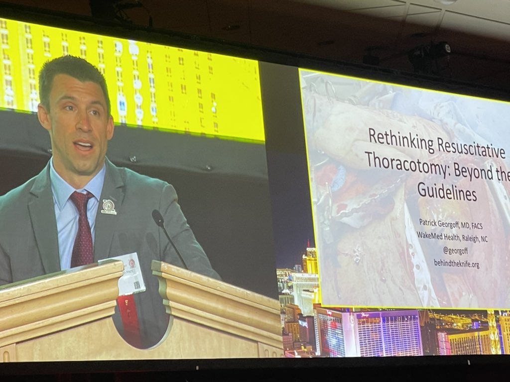 Matthew Martin, MD, FACS, McRIB (@docmartin22) on Twitter photo New <a href="/TCCACS/">Mattox/Vegas TCCACS</a> faculty <a href="/georgoff/">Patrick Georgoff, MD</a> leading off in the first session on rethinking resuscitative thoracotomy. Making <a href="/BehindTheKnife/">BehindTheKnife</a> proud! New <a href="/TCCACS/">Mattox/Vegas TCCACS</a> faculty <a href="/georgoff/">Patrick Georgoff, MD</a> leading off in the first session on rethinking resuscitative thoracotomy. Making <a href="/BehindTheKnife/">BehindTheKnife</a> proud!