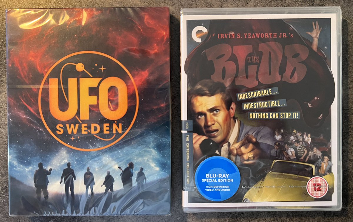 Two of the new deliveries I received today. #Bluray #PhysicalMedia #UFOSweden @crazypicturesab @Criterion