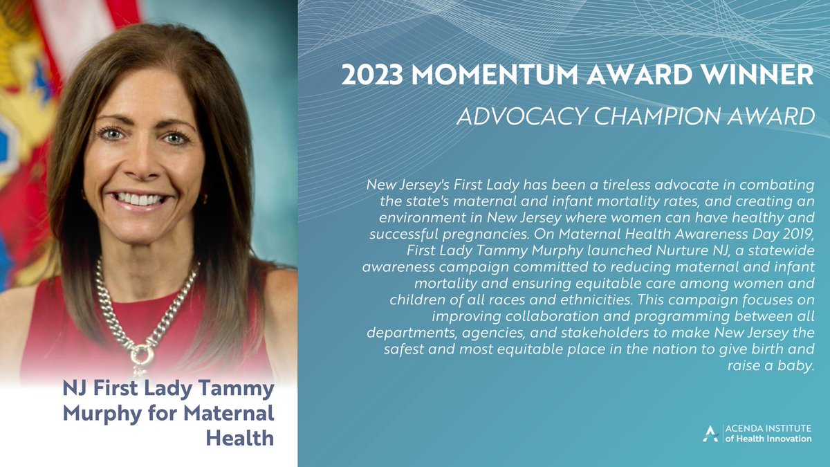 Congratulations to First Lady Tammy Murphy for Maternal Health for winning our Advocacy Champion Award.

To learn more about the award ceremony, visit: bit.ly/3FgVRlH