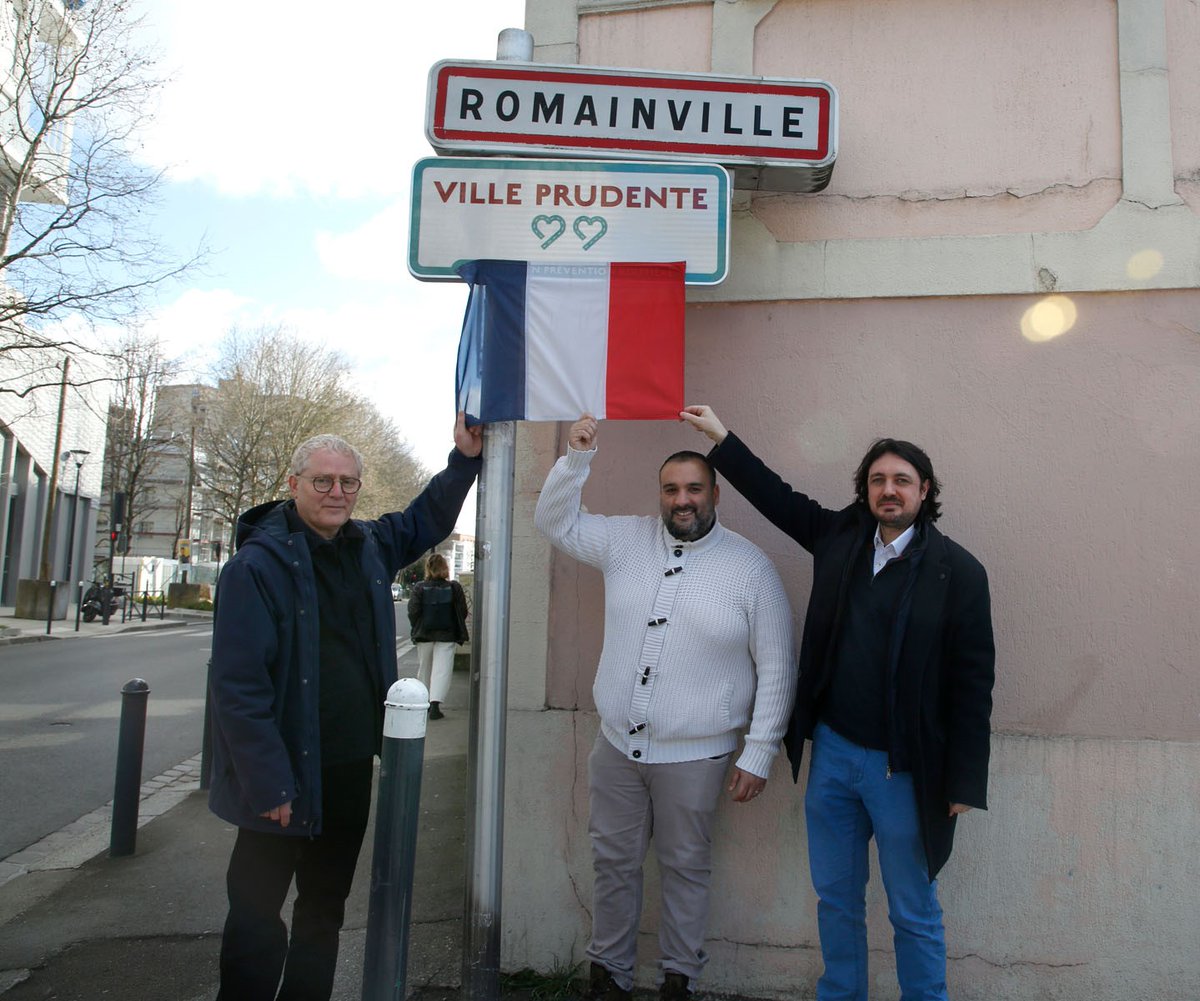 Romainville obtient le label Ville prudente 🏅 Cette certification récompense les Villes agissant en faveur de la #prévention routière 🚘 Merci aux agent·e·s municipaux·ales engagé·e·s au quotidien pour rendre notre Ville plus sûre 👏