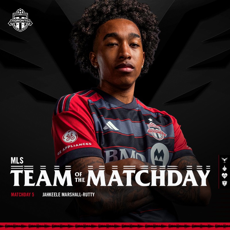 TorontoFC's tweet photo. Quite the first appearance of the season for JMR7 👏 

@jahkeelerutty has been named to @MLS Team of the Matchday.

#TFCLive