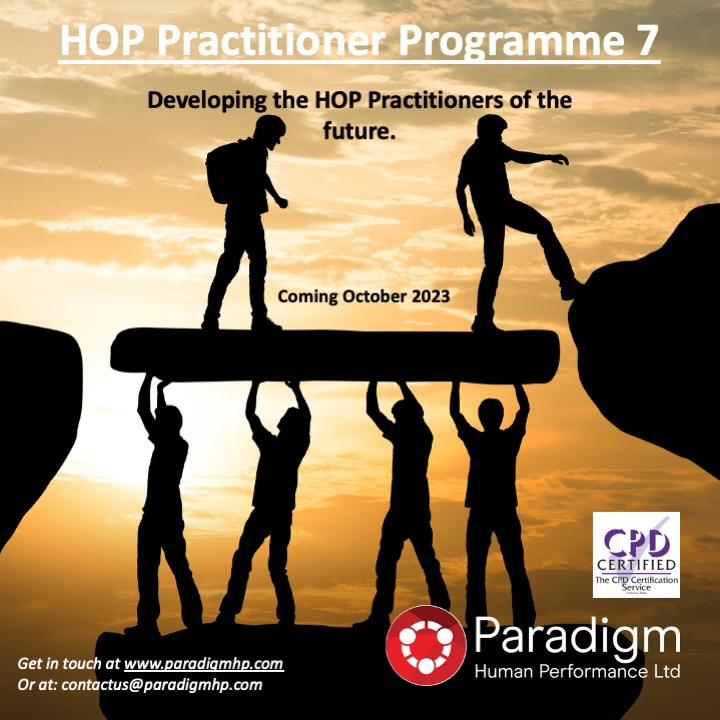 Join us on our next HOP Practitioner programme starting October 2023.

See below for details. For any further enquiries contact: contactus@paradigmhp.com.

Find us at: paradigmhp.com

#HOP #Paradigm