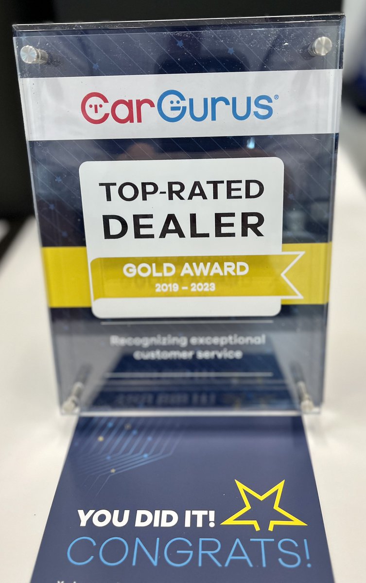 GraysonBMW's tweet photo. We are honored to receive the 2023 Top Rated Dealer Award for excellence in customer service from @CarGurus. THANK YOU to all of our customers. We appreciate you!
#cargurus #TopRatedDealer #GraysonBMW #excellence #knoxville #customerservice #usedcars #newcars #goldaward https://t.co/A73g6Io8ID