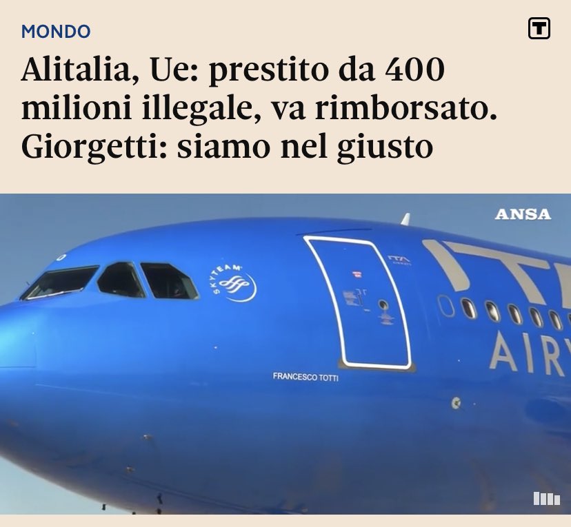Andrea Mazzalai On Twitter Alitalia è Fallita E Quindi Nulla Verrà