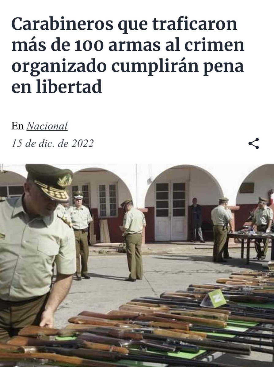 Es paradójico quien abastece de armas a los delincuentes, y contra quien estos las usan… En vez de preocuparse del matapacos, la derecha debería ver de donde el crimen organizado obtiene sus armas.