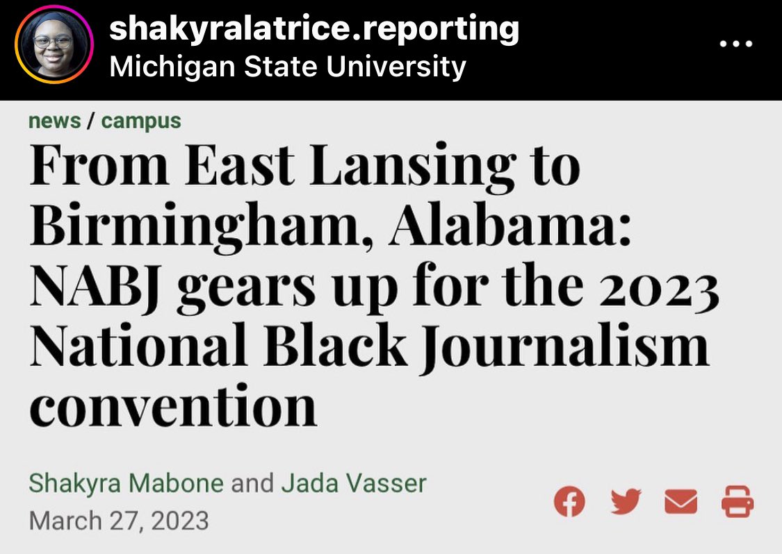 MSU NABJ tweet media