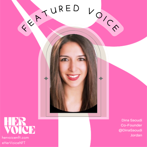 🌎<a href="/DinaSaoudi/">Dina Saoudi</a> is the cofounder of Seven Circles its philanthropic arm, Seven’s World. She's also leads Empowering through, a new breed of social enterprise with the purpose of empowering ecosystems to enable individuals economically &amp; socially. Hear #HerVoice 
<a href="/HerVoiceNFT/">HerVoice - Minting now!</a>!