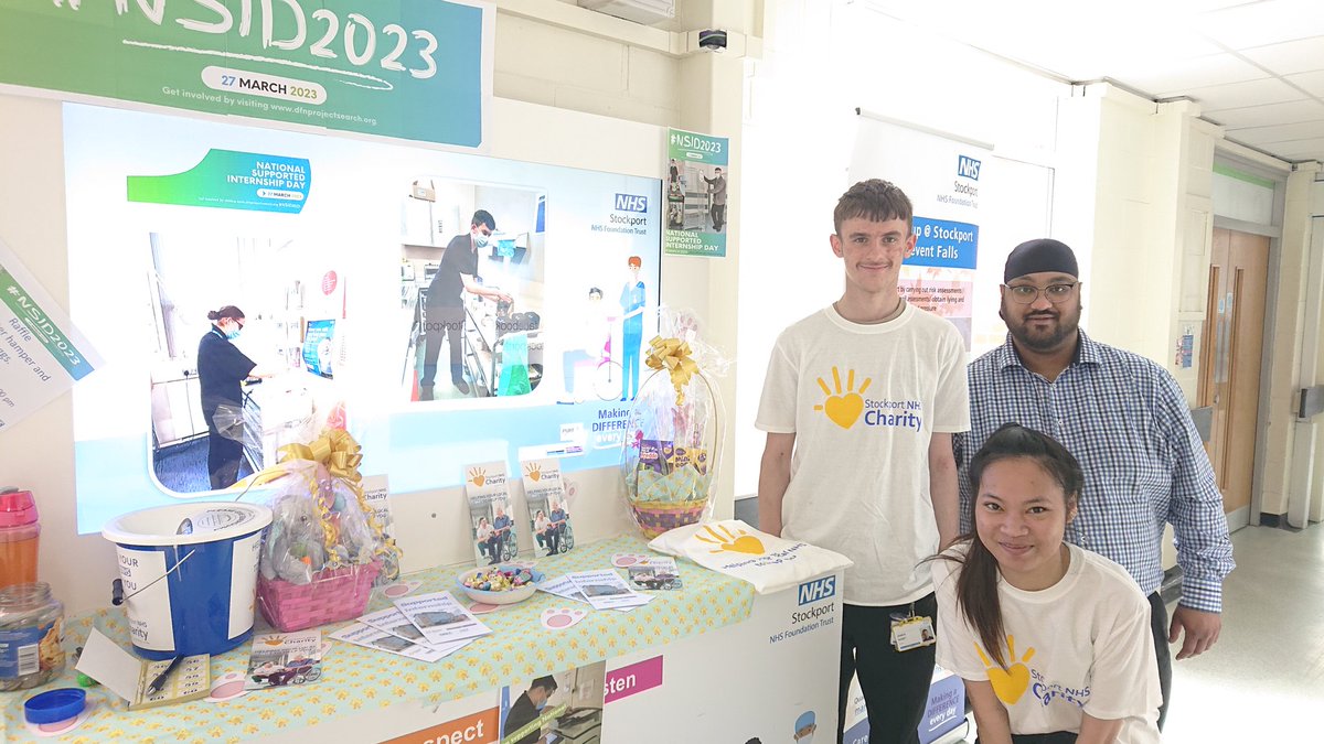 Big shout out to our amazing Interns who have been working their magic today raising funds for the Trust Charity on their very special anniversary day #NSID2023  ♥ 🌈
<a href="/StockportNHS/">Stockport NHS FT</a> <a href="/daljet86/">Daljet</a> <a href="/DawnMacroArt/">DawnMacroArt</a> <a href="/SInternshipSHH/">SupportedInternshipSHH</a>
<a href="/BromleyAmanda/">Amanda Bromley (she/her) 🇺🇦</a>
<a href="/DuncanONeill2/">Duncan ONeill</a>
<a href="/CheadleCollege/">The Cheadle College</a>