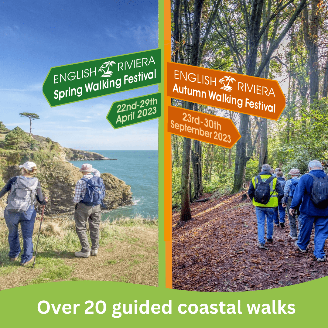 Fancy a walk on the English Riviera side? 🌼 Spring Walking Festival from 22nd-29th April 🍁 Autumn Walking Festival from 23rd-30th September Plan and book: rivierawalking.co.uk #englishrivierawalkingfestival #walking #englishriviera #swcp