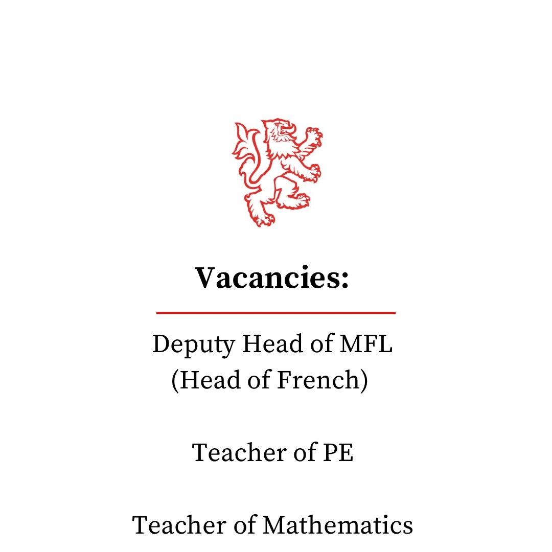 realchenderit's tweet photo. #TeamChenderit are looking for three enthusiastic teachers to join our engaging and supportive team. 

Please find more information about these roles on our website: 
https://t.co/IjJZWE2JMv

#AimHigh #WorkHard #BeNice https://t.co/C1CC7ox7eZ