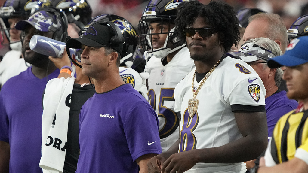 AroundTheNFL's tweet image. John Harbaugh says there's "no frustration" with Lamar Jackson situation: "Lamar is doing a good job in negotiations"

nfl.com/news/ravens-qb…