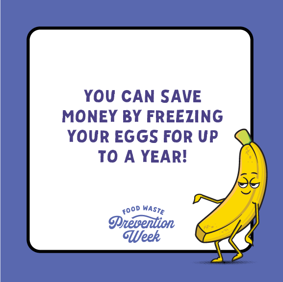 Recycle_CT's tweet photo. If you haven’t noticed…eggs are egg-spensive these
days! 🥚=💰 Did you know that you can save money by freezing your eggs? You can freeze raw, whole, slightly-beaten eggs for up to a year! #reducefoodwaste #foodwastepreventionweek #savefoodsavemoney #savethefood #foodwaste https://t.co/mY3I0QDteq