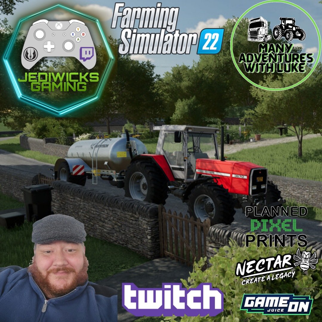 jediwicks's tweet photo. Join us at 7:30pm GMT on #CalmsdenFarm @farmingsim with @many_luke.

Check out our #partners 
@DiscoverNectar
@GAMEONJUICE 
@plannedpixel3d 

On https://t.co/H2DjOE7Rds

#nectar #energy #drink #vape #gameon #prints #farmsim #sim #farm #fs22 #giants #farmer #follow #twitch #stream https://t.co/cCYrEPXcQW