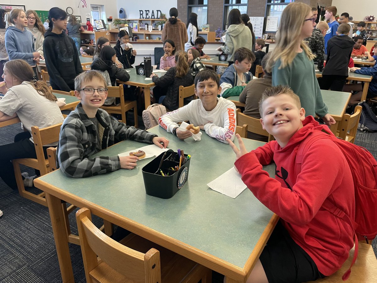 We celebrated our last meeting with donuts this morning! 🍩