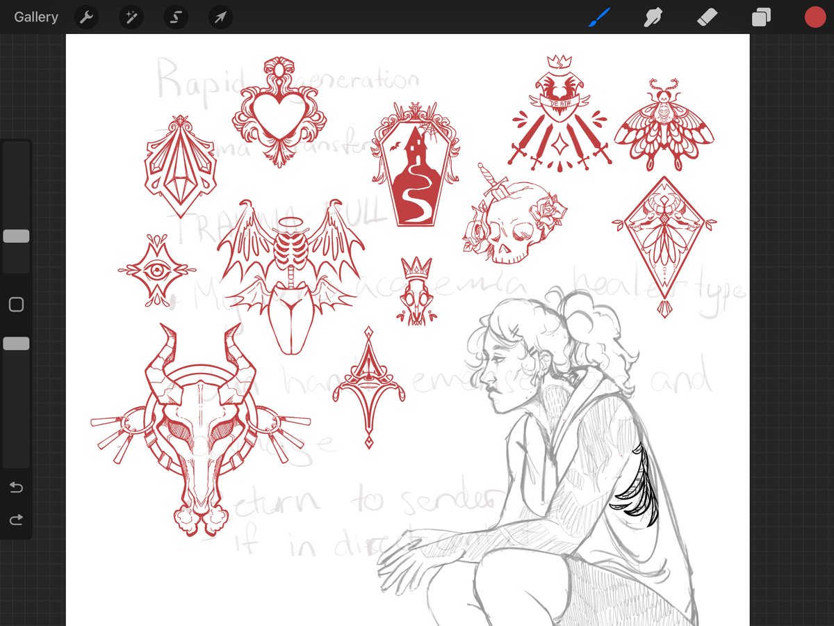 Falkea9698's tweet photo. Designing tattoos for characters is a dangerous game, it just added like 4 to my list if tattoos to get😩 https://t.co/o8aEN9WLRS