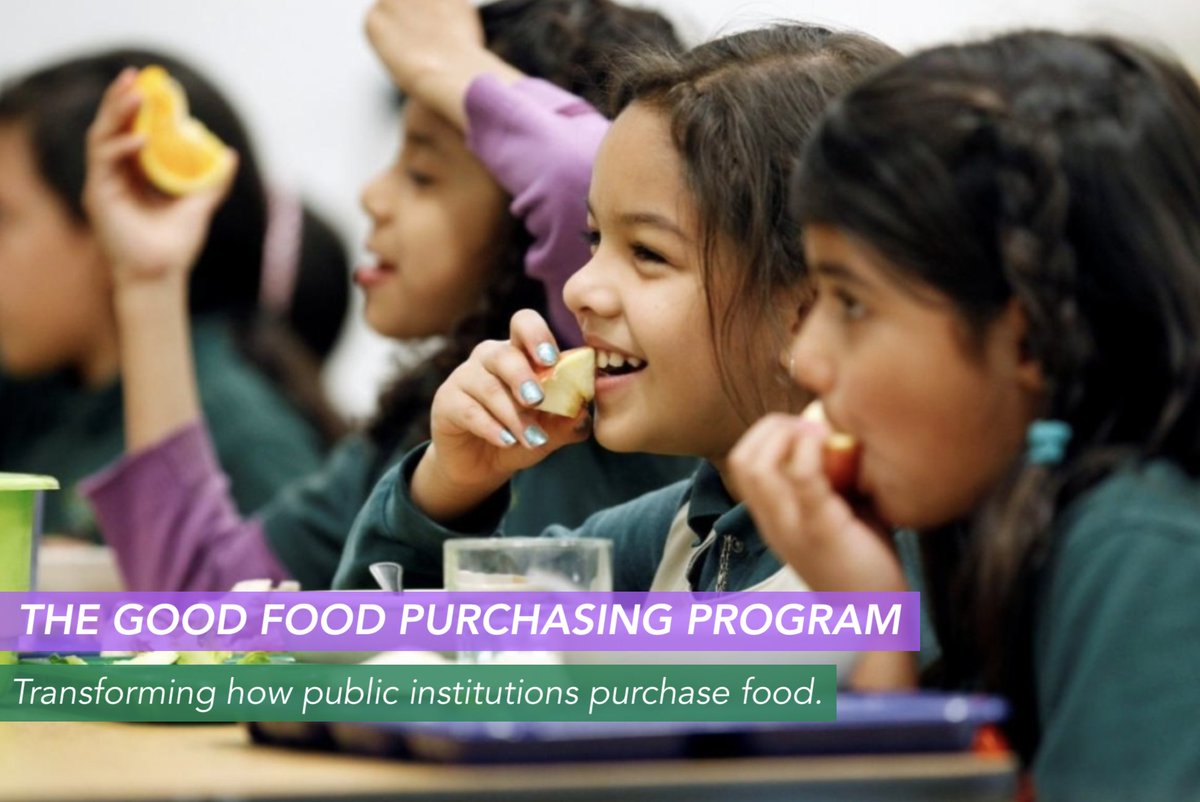 How can we increase participation in school lunch &amp; supper programs to 100%? We lean into changes in policy, leverage community partnerships, &amp; we remain transparent across systems about our goals &amp; needs with The Good Food Purchasing Program. Learn more  goodfoodpurchasing.org/program-overvi…