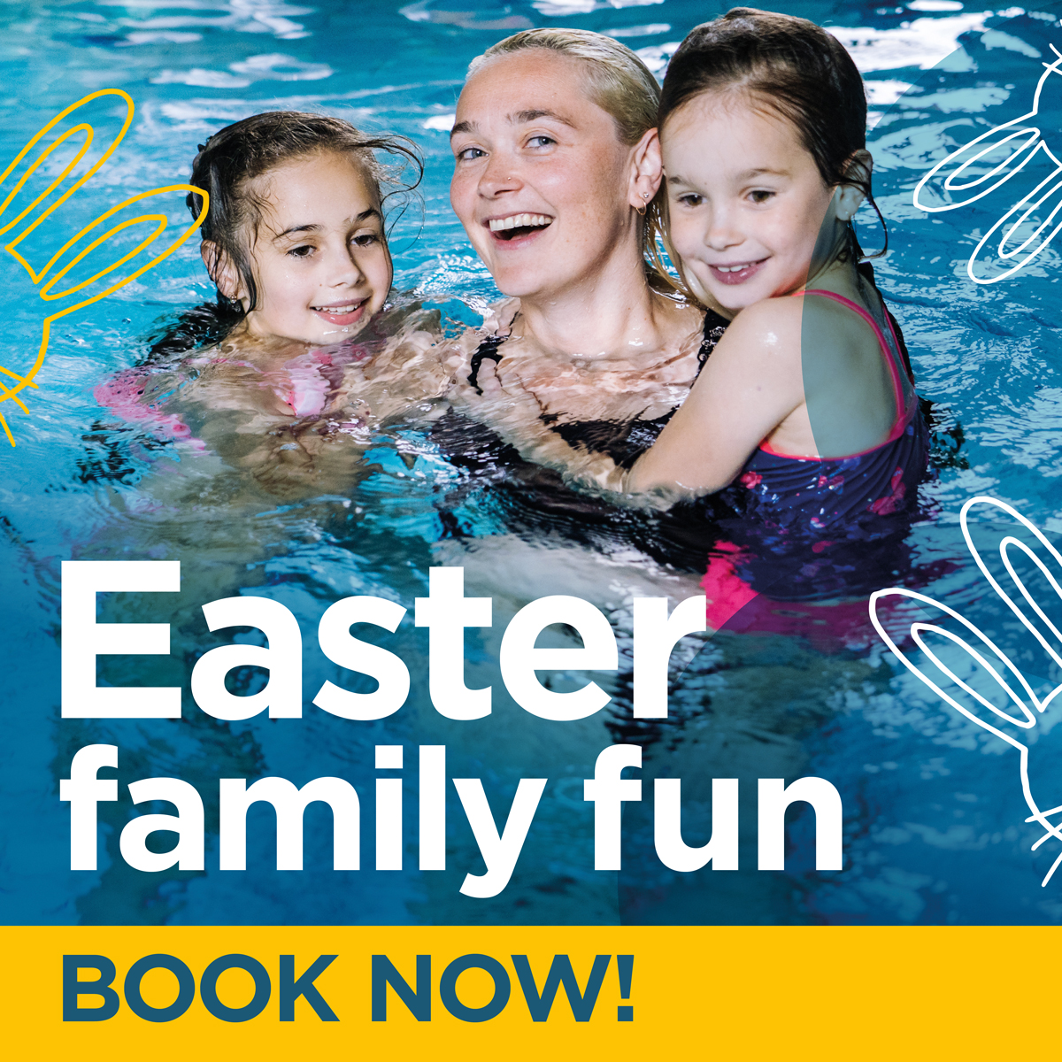 The Easter holidays are almost here! 🐰

Hop right into one of our family swim sessions this easter break; fun for everyone! 

Pre-book your session via our app before the week begins to confirm your space 👉 ow.ly/Zvwm50NsEkw