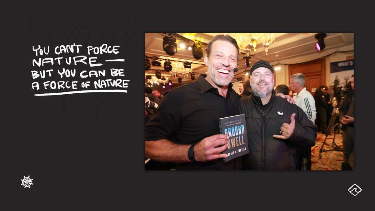 ScottAdamMartin's tweet photo. You can't force nature but you can be a force of nature.- Scott Adam Martin  #GroundswellBook #TonyRobbins #scottadammartin #marketingbook #groundswelling https://t.co/BLONZWHn9C