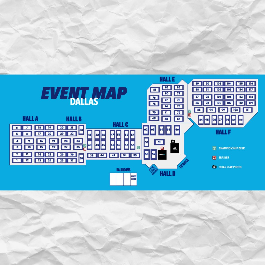 Court layout for the three weekends! 

We can't wait to see everyone start to fill the convention center!

#LSC2023 #LoneStarClassic 

<a href="/adidas/">adidas</a>
@adidasvolleyball