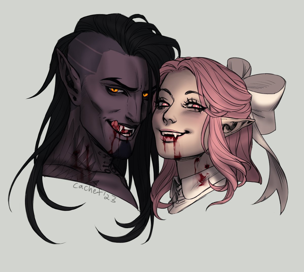 「sketch comms of some super cool VtM vamp」|Cachet ☠ 🪳のイラスト