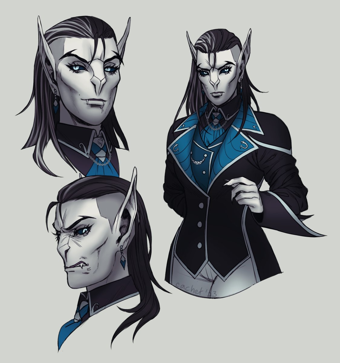 「sketch comms of some super cool VtM vamp」|Cachet ☠ 🪳のイラスト