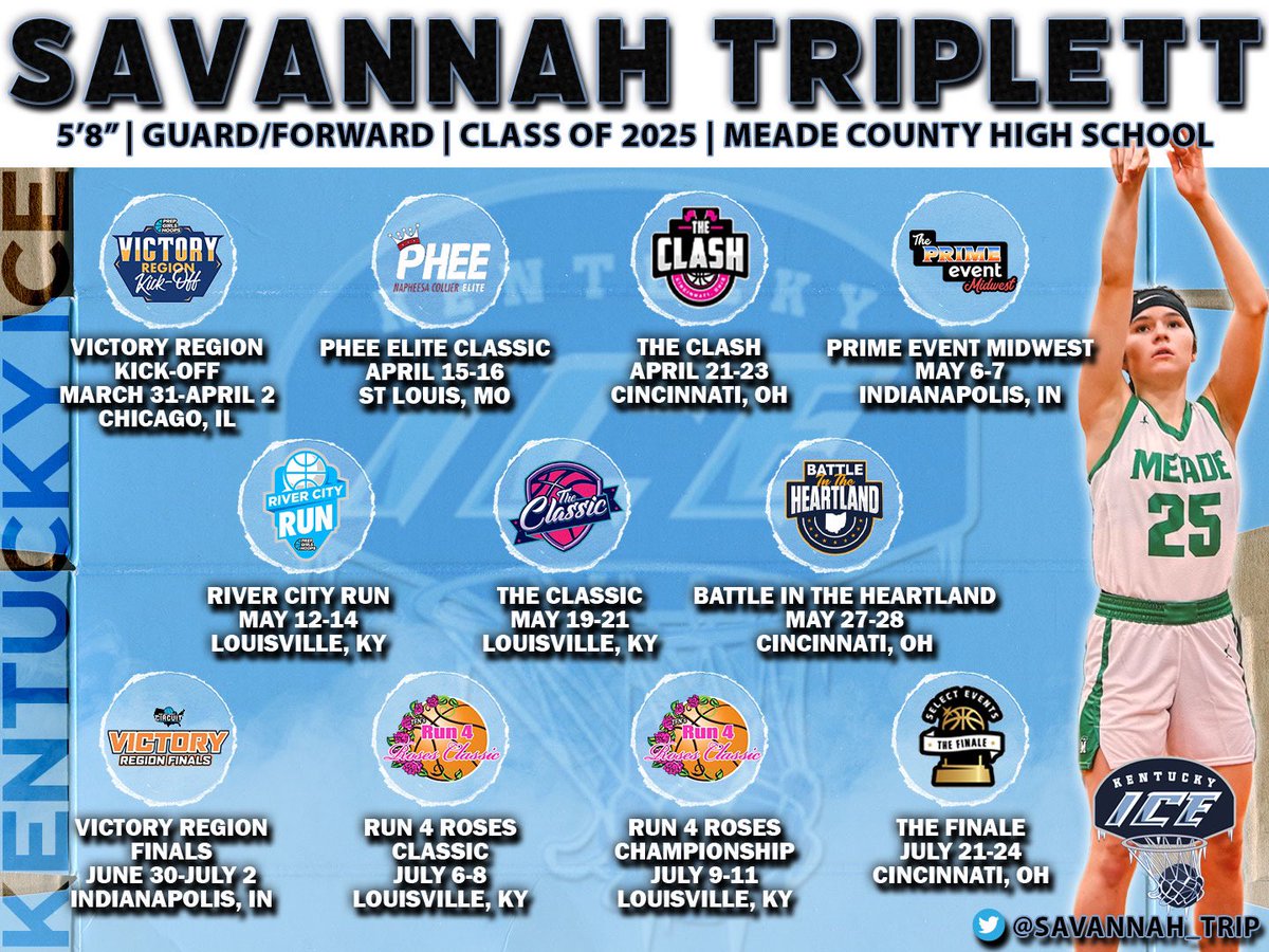 alyxwhite_'s tweet photo. 𝐒𝐂𝐇𝐄𝐃𝐔𝐋𝐄 𝐆𝐑𝐀𝐏𝐇𝐈𝐂𝐒🗓️🏀

Wanna say 𝒕𝒉𝒂𝒏𝒌 𝒚𝒐𝒖 to the teams and players that have allowed me to make their schedule graphics for this AAU season🫶🏼

@Kentucky__ICE @alyssa30murphy1 @savannah_trip https://t.co/L8wmXdUIhe