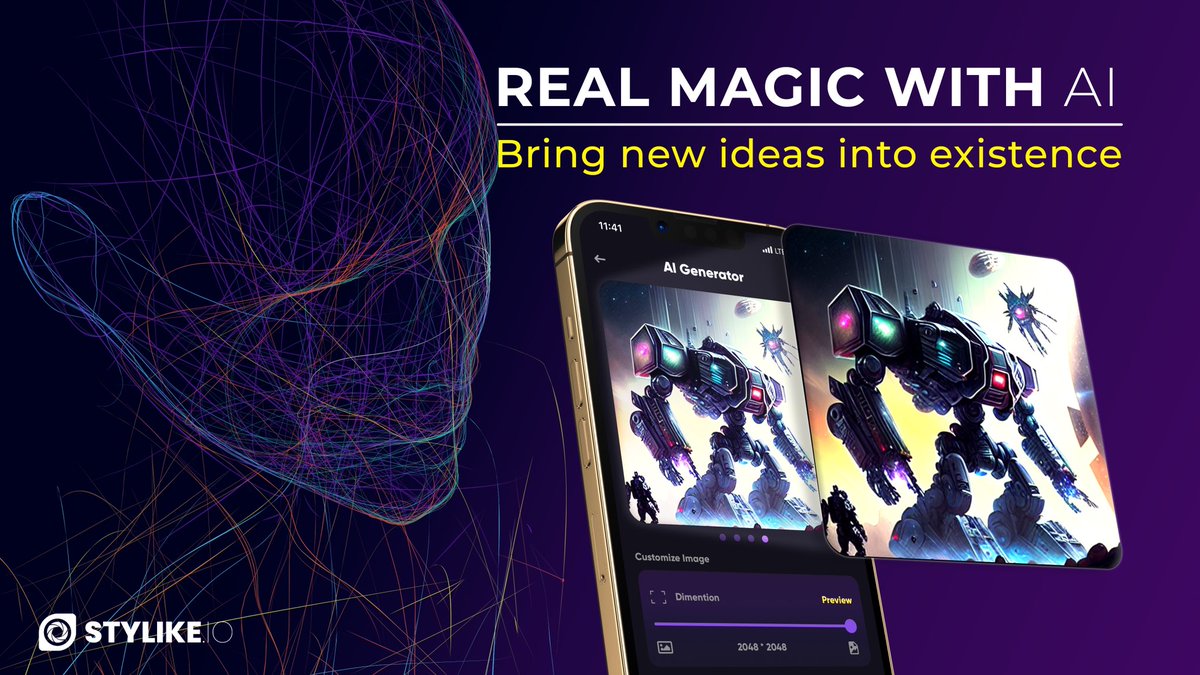 Stylike_io's tweet photo. Experience the wonders of Real Magic through Stylike AI. ๐ช
Transform your ideas into stunning designs effortlessly. Simply put your thoughts into words and watch them come to life.
Give it a try and let your imagination soar! โจ
#RealMagic #StylikeAI #Designs #Imagination https://t.co/U5zjLEXZ8Q